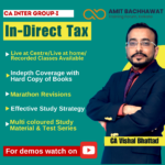CA INTER Group-I In direct Tax