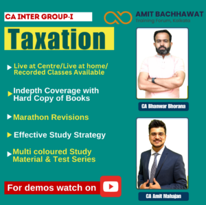 CA INTER Group-I Taxation