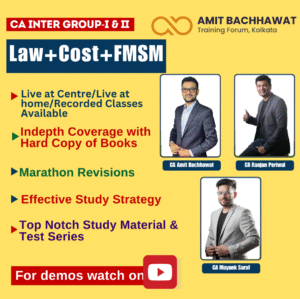 CA Inter Law + Cost + FM-SM