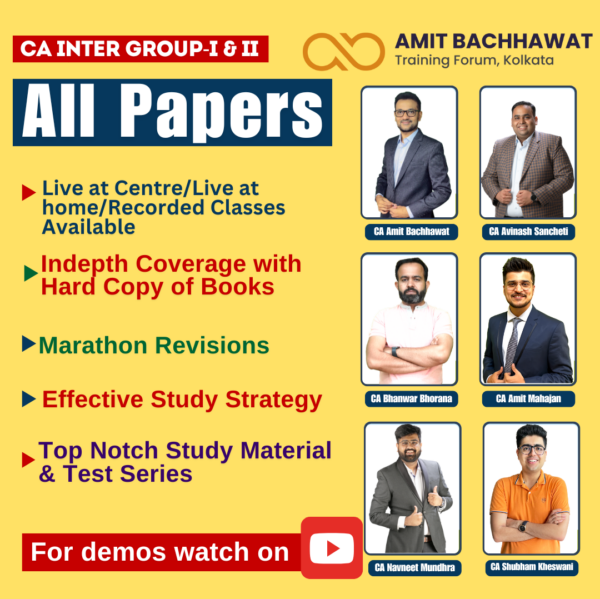 CA INTER Group-I&II all papers