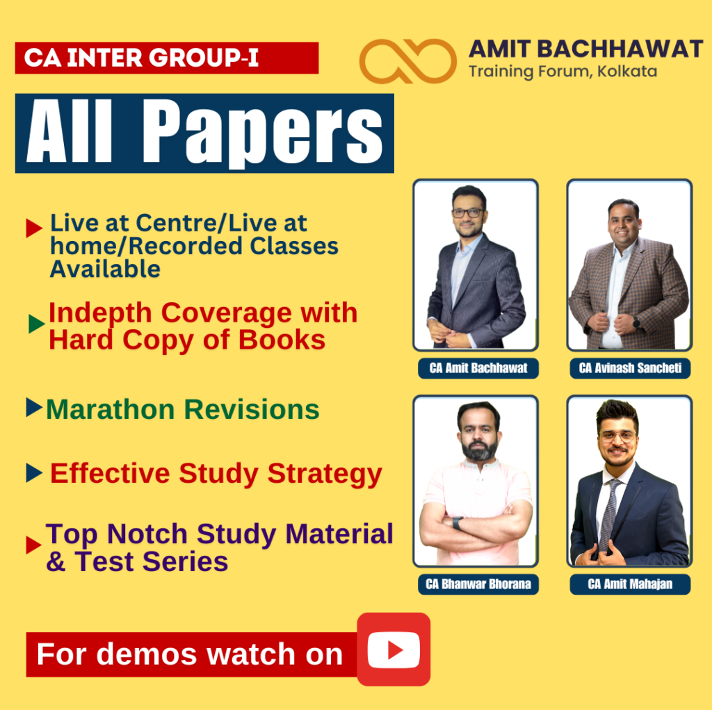 CA INTER Group-I all papers